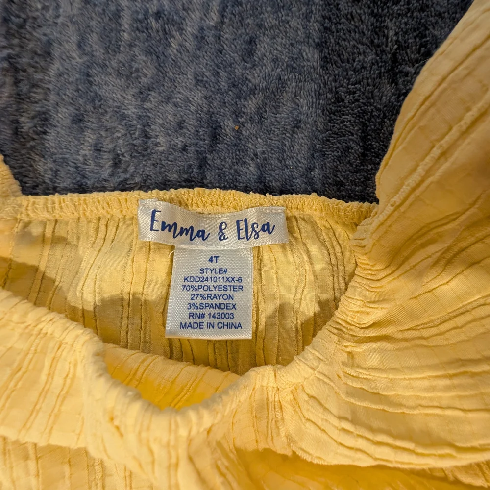 Emma & Elsa 4T Sunny Delight Kids Dress